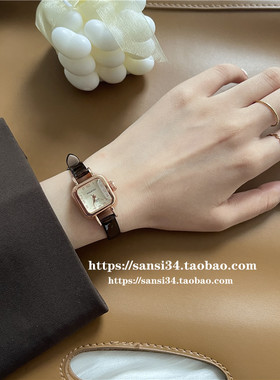 小众设计方形手表女款学生ins简约轻奢复古高级感精致小方糖女表