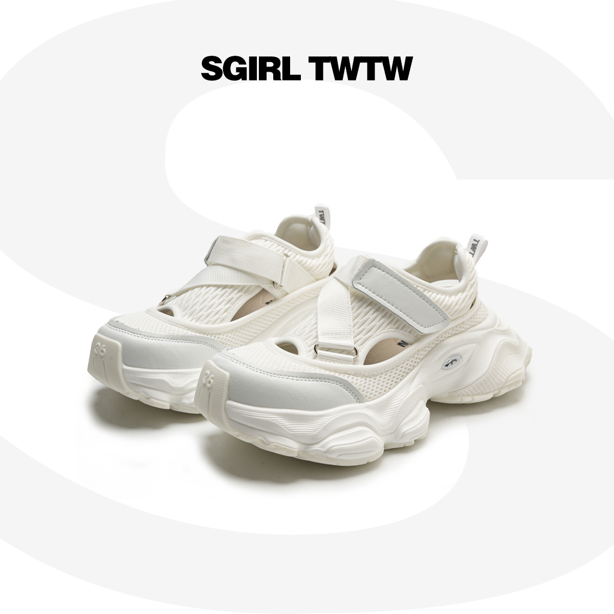 SGIRLTWTW潮牌镂空玛丽珍老爹鞋