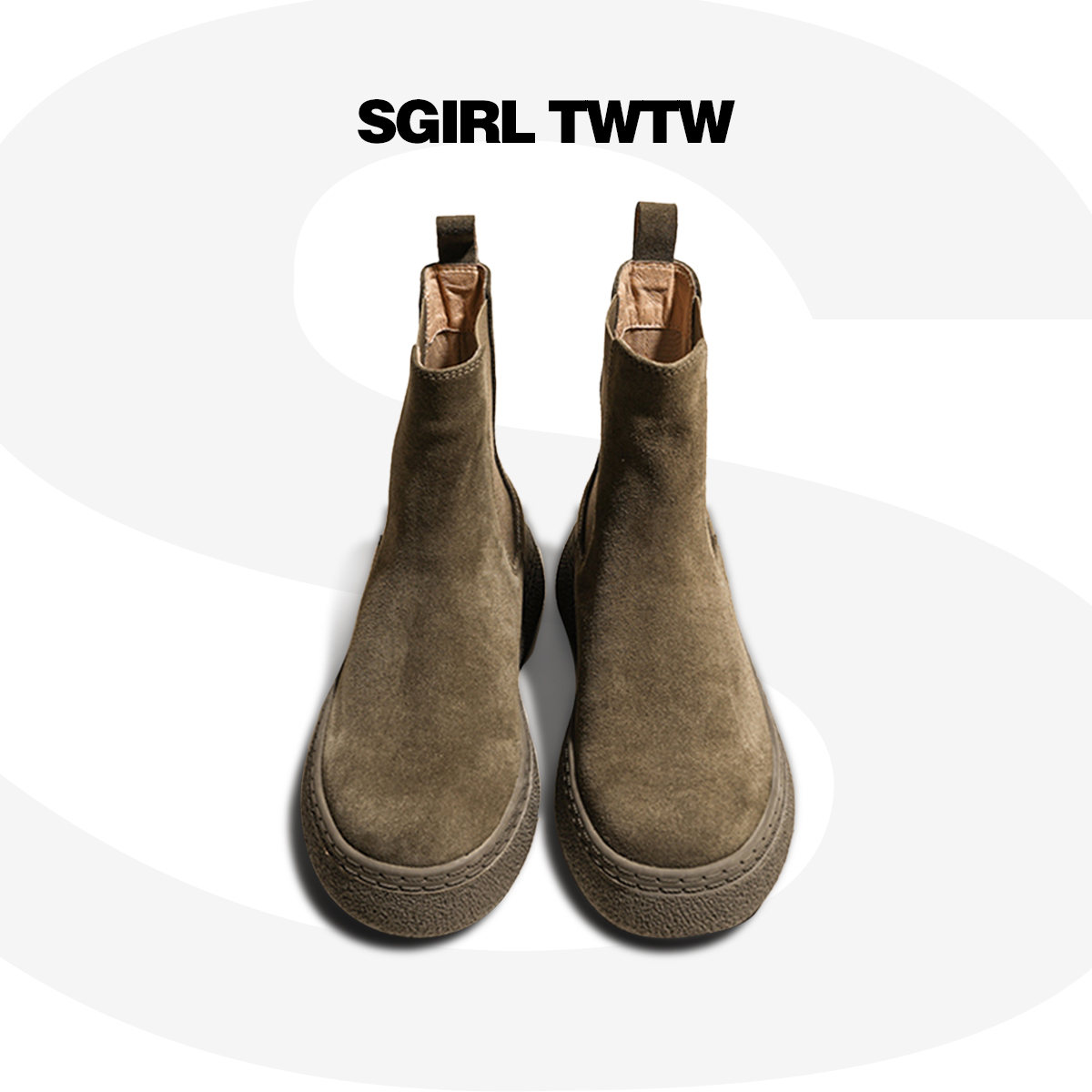 TWTW复古马丁靴女2022秋冬新款