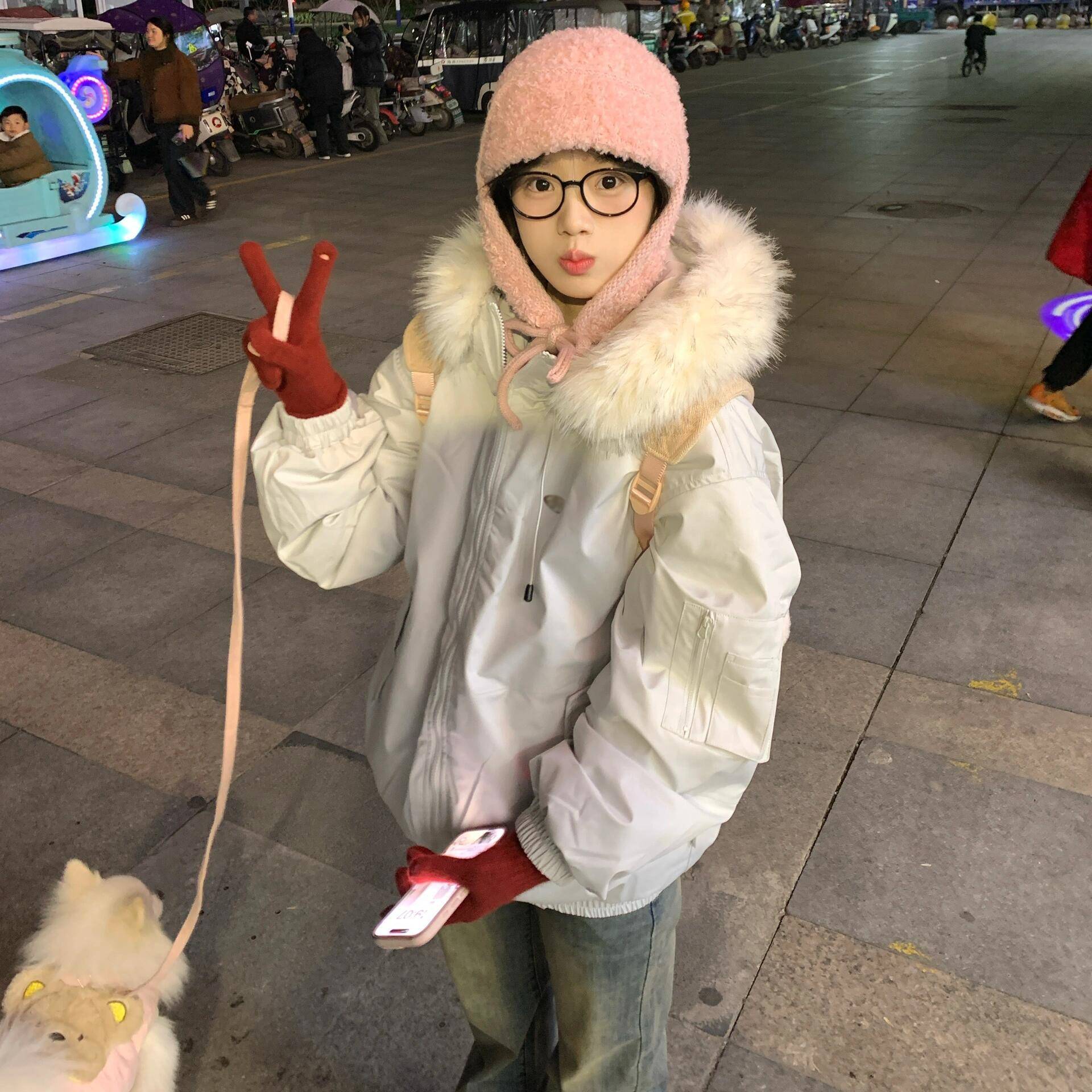 工装羽绒棉服女2025冬季新款巨好看学生外套小个子厚棉袄保暖棉衣