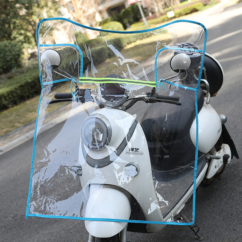 电动车挡风罩电瓶摩托车挡风板夏季加厚挡雨板高清透明防雨防风罩