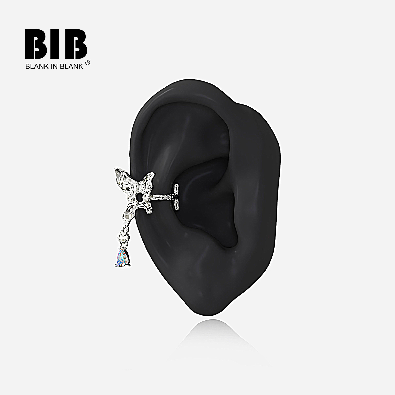 限量设计感蝴蝶耳骨夹女