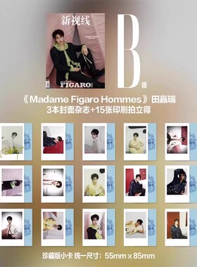 共3本【赠送官方小卡15张】Figaro Hommes 费加罗杂志2025年4月封面田嘉瑞 情绪之上 内文：黄轩 明星时尚潮流期刊杂志