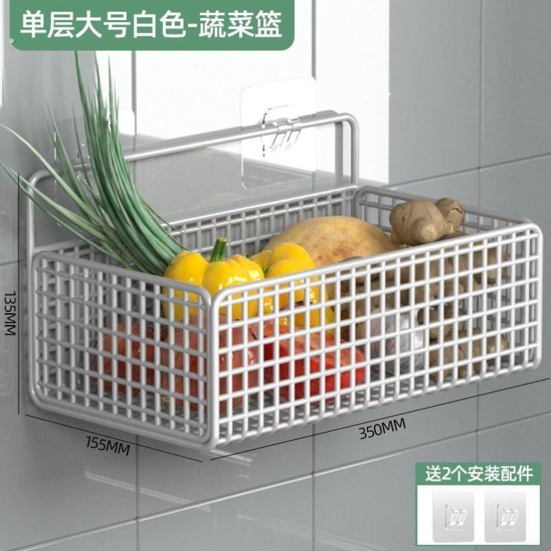 厨房柜门后置物架整体橱柜蔬菜小挂篮筐墙上挂式柜子空间利用神器