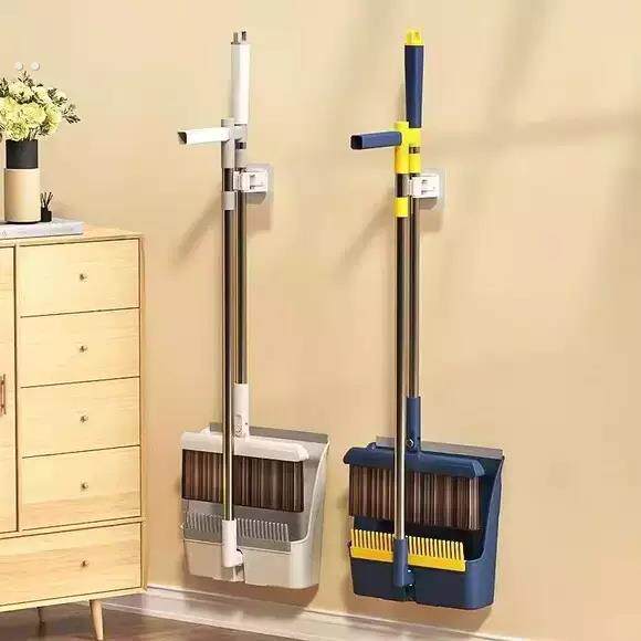 加厚折叠旋转簸箕和扫把组合软毛扫把头不粘毛扫把套装两件套