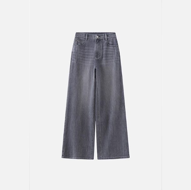 衣播商场女装复古时髦百搭直筒裤宽松牛仔裤BDT1KD1190月亮满了