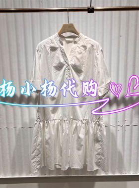 衣播2026夏BDT2LD1702新款商场女装娃娃裙宽松短袖连衣裙蓬蒿之间