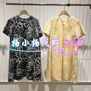 【商场同款】衣播26秋新品宽松A字印花裙子短袖连衣裙BDT3LD3100