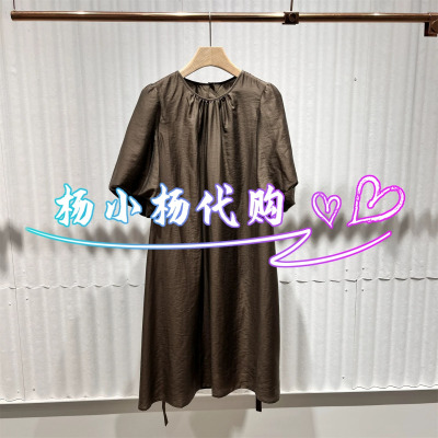 衣播2026夏季BDT7LD2402新款商场女装法式宽松短袖连衣裙絮绕汀洲