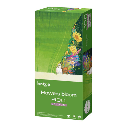 botop春日花开300片闪光膜拼图