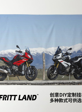 KTM巴博斯BRABUS 1300R摩托车跑车车库墙壁装饰画背景布海报挂布