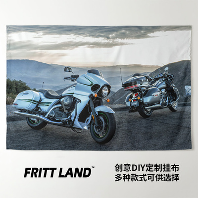 海报川崎火神美式重型摩托机