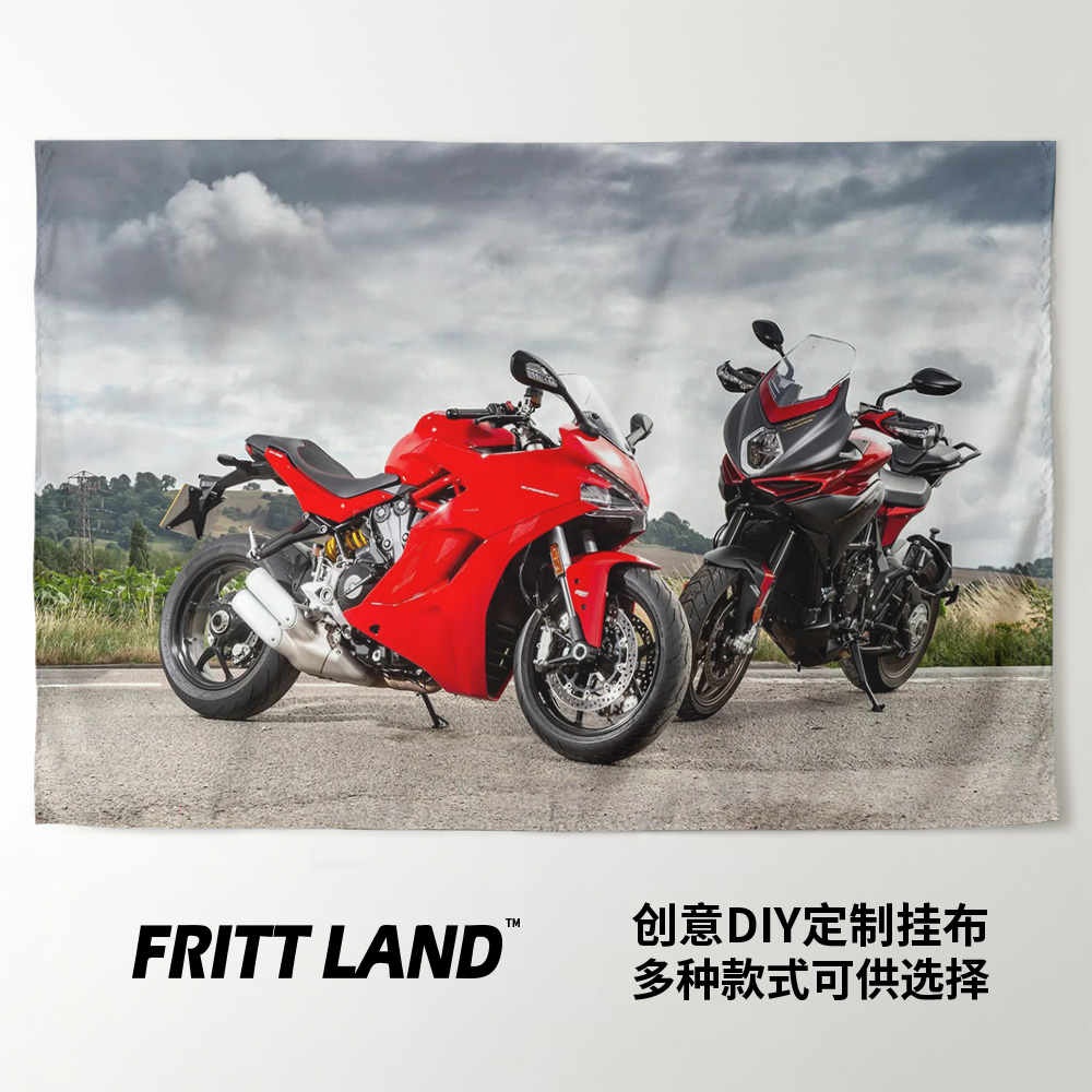 Ducati杜卡迪SUPERSPORT超跑机车摩托车周边装饰背景墙布海报挂布