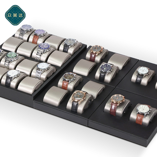 众美达手表展示架柜台展示道具手表直播展示盒表架托收纳陈列道具
