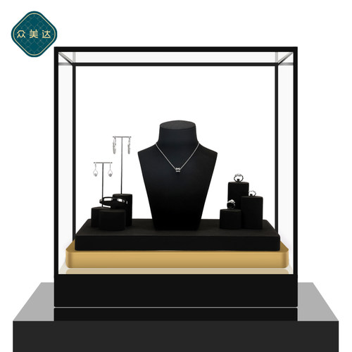 众美达首饰架高档黑超纤