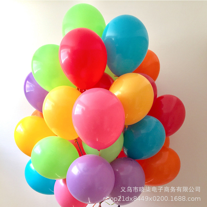 10寸2.2g加厚圆形哑光气球生日气球派对婚礼婚庆圆形乳胶气球
