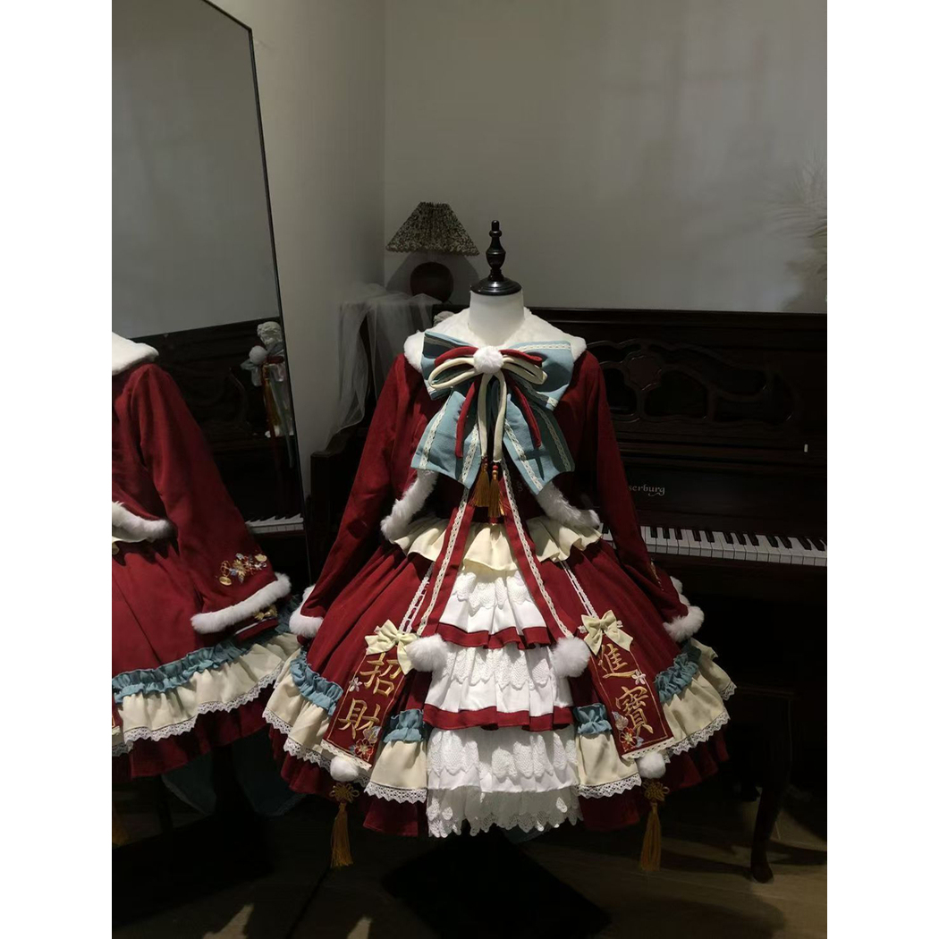 招财进宝【新年战袍】原创Lolita中华风拜年跨年服 三团全款