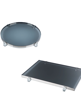 烟灰色方形圆形托盘客厅装饰品