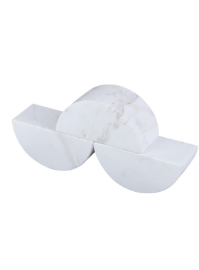 北欧风格立体几何造型大理石半圆拼接装饰品桌面摆件客厅玄关摆设