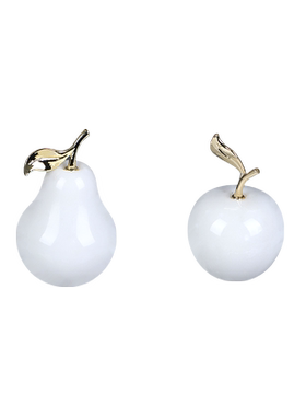 现代大理石水果苹果梨子装饰摆件