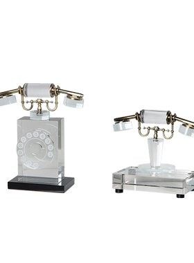 复古风格客厅水晶仿真座机摆件