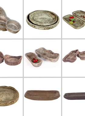 木摆盘桌面果盘托盘收纳盘果碗