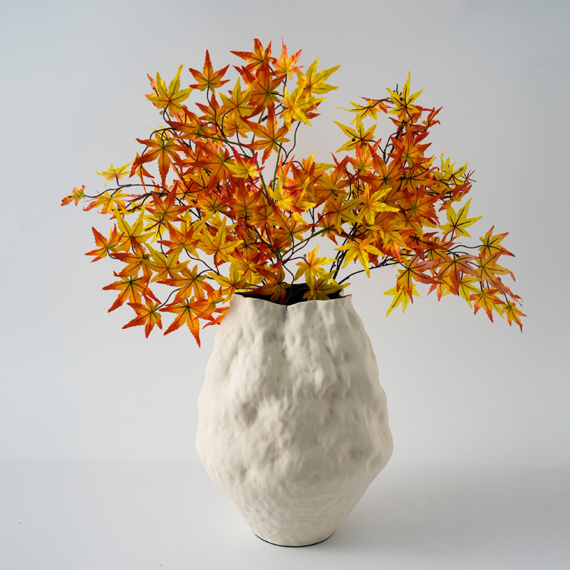 现代新中式手工陶瓷渐变色花瓶摆件样板间桌面玄关高档花器装饰品