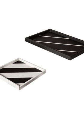 简约现代玄关客厅皮质托盘摆件