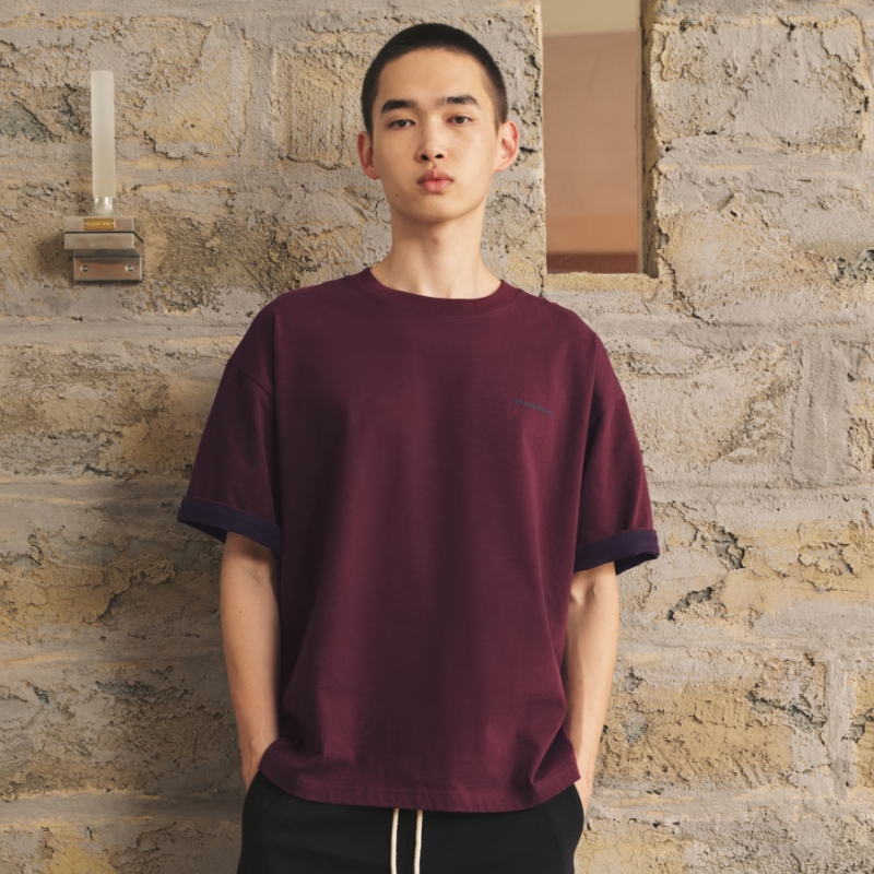 WassupHouse宽松双色短袖t恤