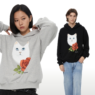 WassupHouse玫瑰猫咪连帽卫衣