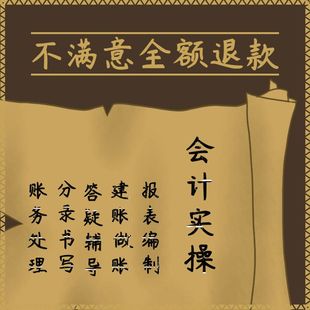 专业会计实操建做账分录代写编制报表账务处理疑难一对一辅导答疑