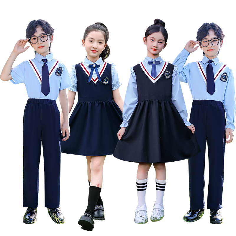 儿童合唱演出服幼儿园园服中小学生朗诵英伦班服校服毕业照表演服