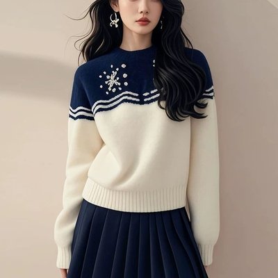 长袖连衣裙女2025秋季新款江浙沪名媛千金法式慵懒松弛感穿搭套装