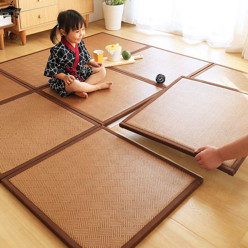 藤日式垫子地毯爬行垫打地铺爬爬垫铺地板泡沫儿童地垫拼接榻榻米