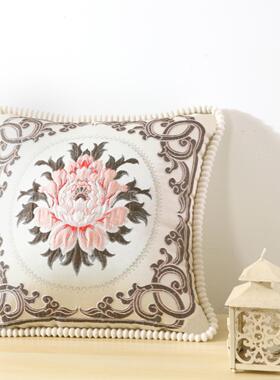 正方形抱枕含芯沙发抱枕45x45cm靠垫客厅靠背靠枕欧式布艺靠垫