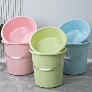 储水桶 塑料圆水桶学生宿舍洗衣服手提小水桶加厚家用储水大号装