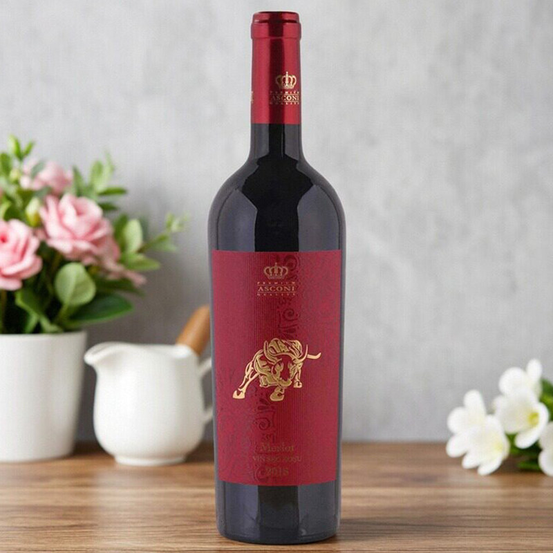 摩尔多瓦原装进口红酒阿斯库尼BM梅洛干红葡萄酒750ml/瓶礼节佳品 - 实物图