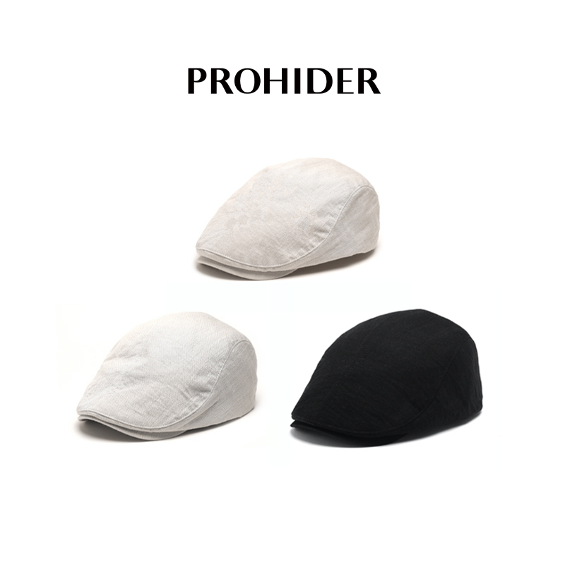 轻奢老钱亚麻混纺前进帽