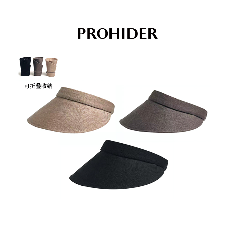 桑蚕丝混纺轻薄透气可折叠空顶帽