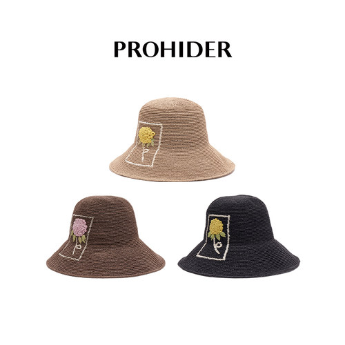 PROHIDER手工钩花折叠渔夫草帽