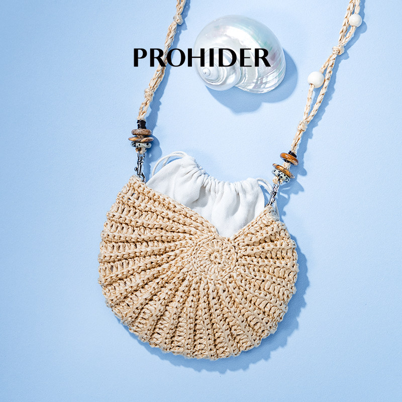 PROHIDER纯手工钩针贝壳斜挎包