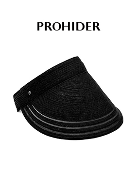 PROHIDER颇嗨 夏季新款镂空拼接轻薄可折叠空顶帽可调节遮阳