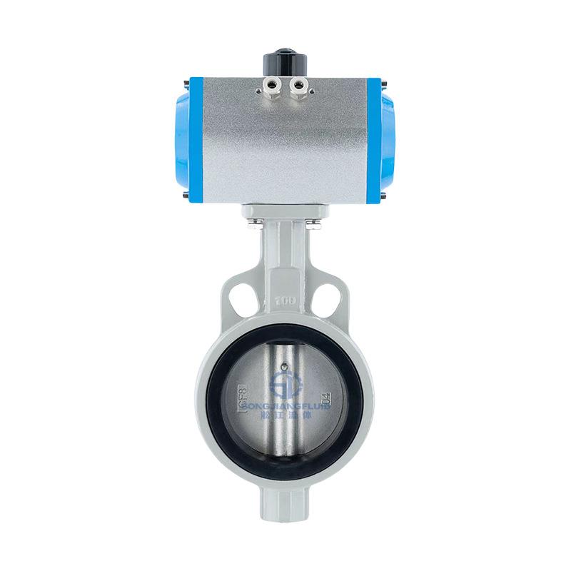 气动对夹蝶阀D671XP-16Q球墨体不锈钢板水处理软密封蝶阀GT气缸