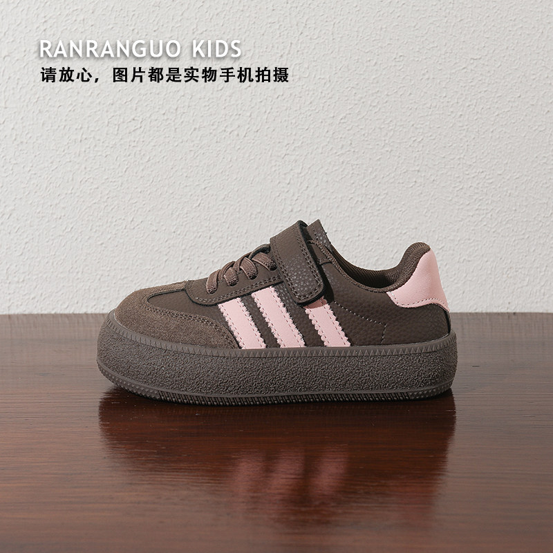 真皮男童德训鞋加绒儿童二棉鞋防滑板鞋保暖儿童运动鞋宝宝休闲鞋