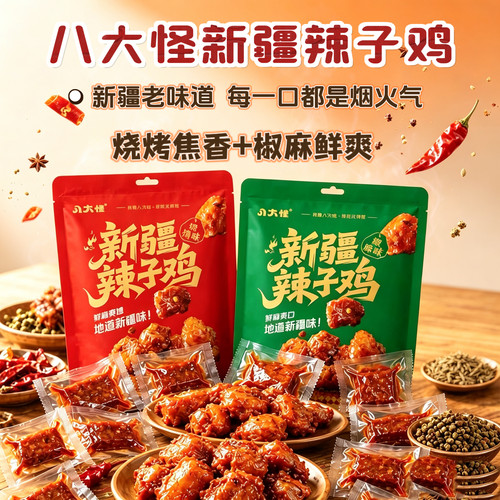 八大怪新疆辣子鸡零食熟食