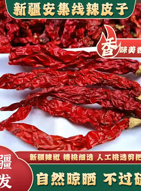 新疆辣皮子干辣椒安集海线椒干红辣椒新货微辣清香干货昭牧王子