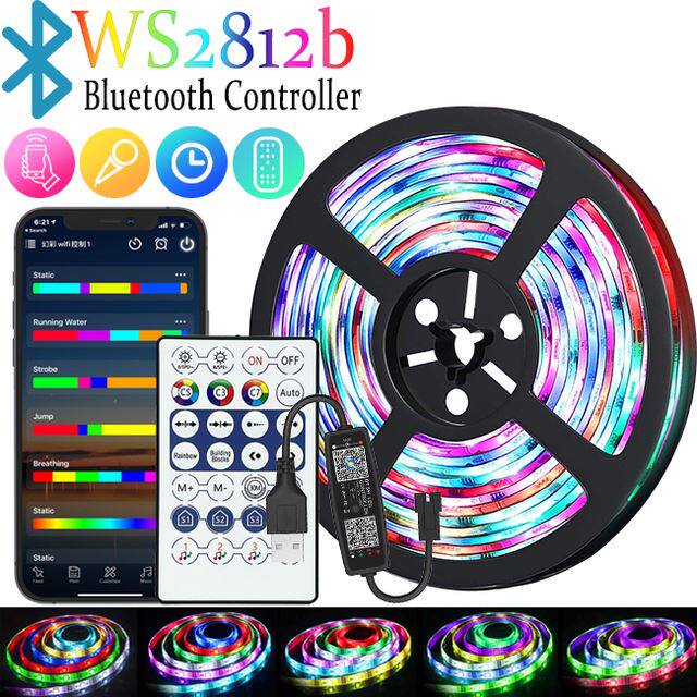 LED Strip 1m-30m RGBIC WS2812b Bluetooth App Control Chasing