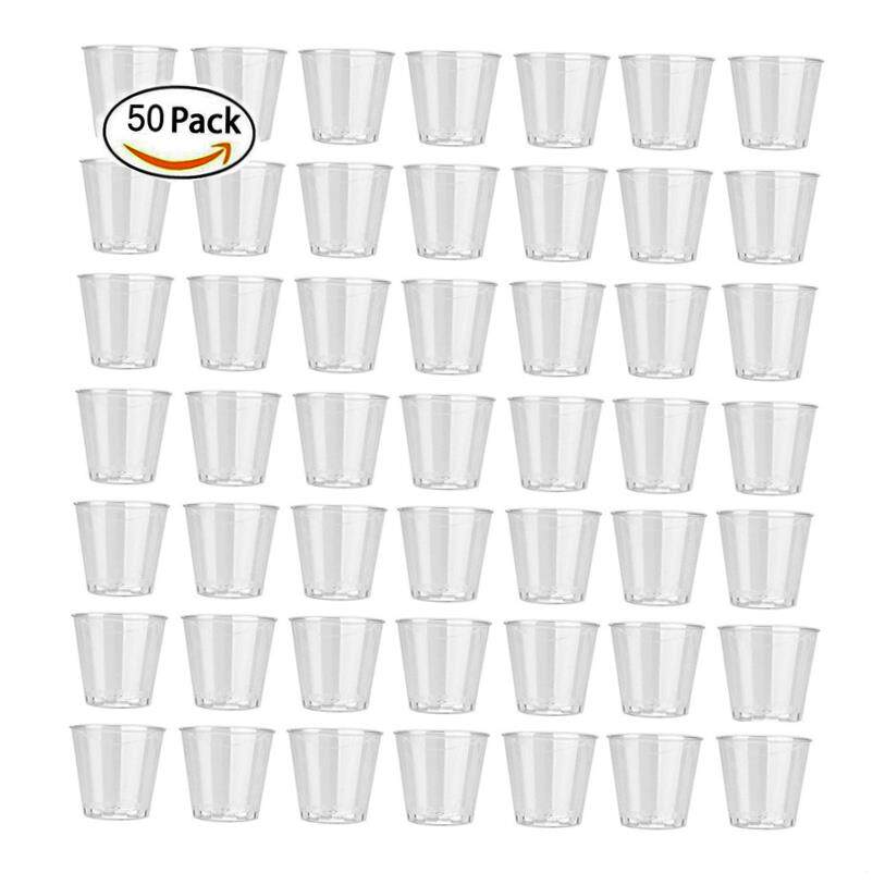 50pcs 30ml Plastic Shot Glass Disposable Shooter Cups Dispos