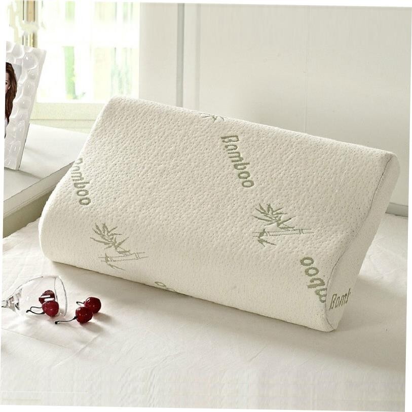 Bamboo Memory Foam Orthopedic Pillow 竹纤维记忆保健护颈枕头