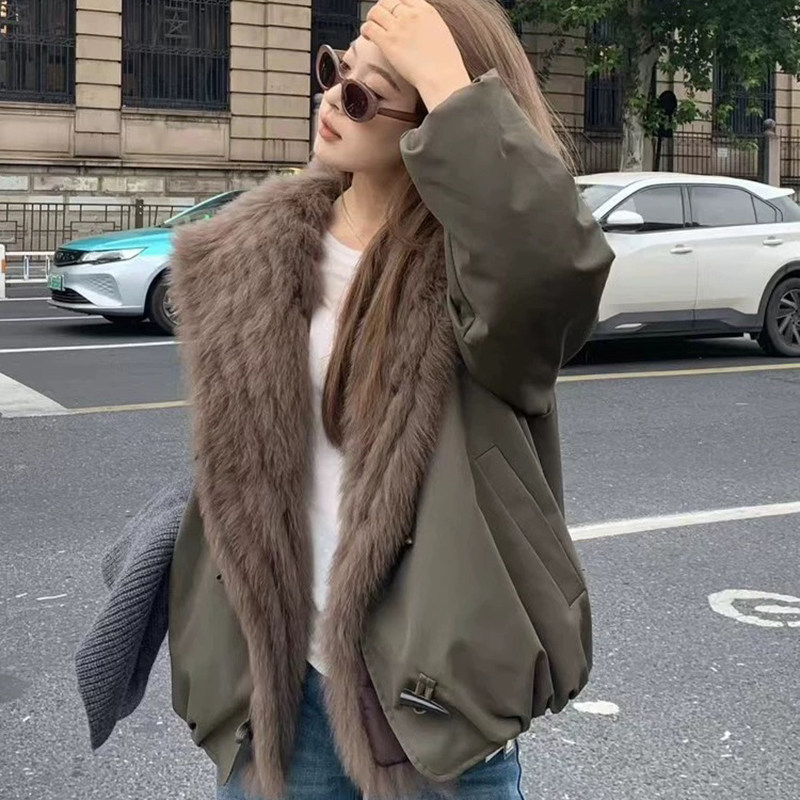 真狐狸毛大毛领皮草羽绒服女2025冬季鹅绒内胆保暖宽松派克服外套,女装/女士精品,羽绒服,淘宝优惠券,粉丝福利购,淘宝优惠卷